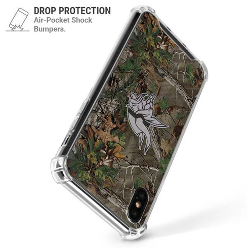 NFL Minnesota Vikings Realtree Xtra Green Camo iPhone XS Max Clear Case